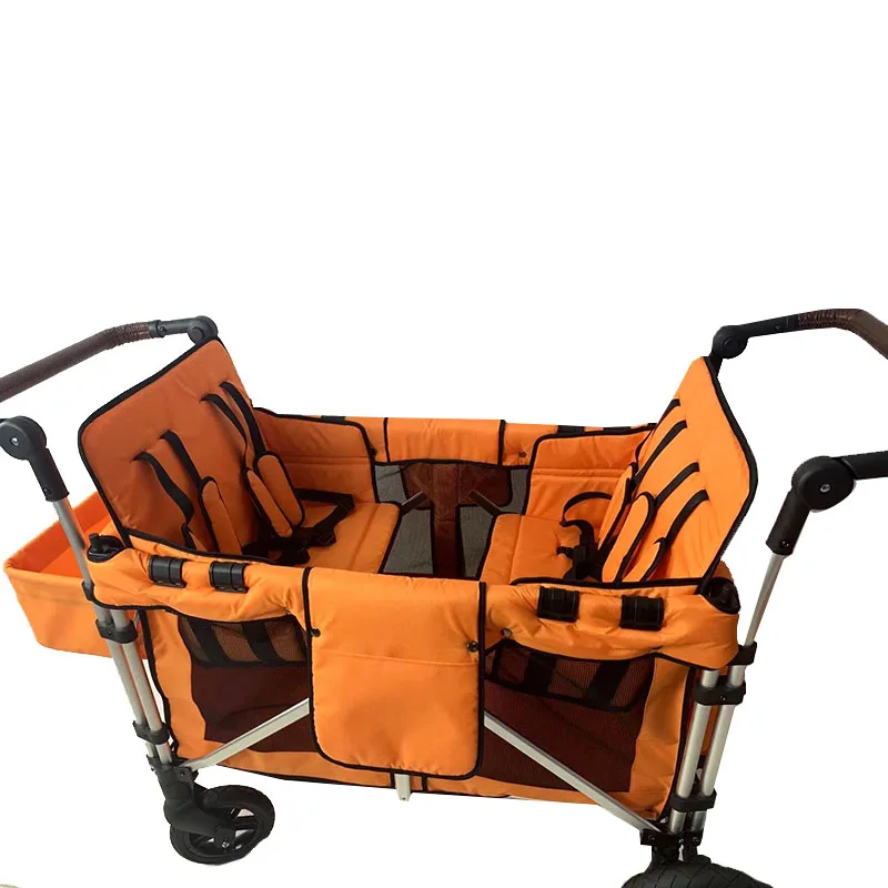 

Hot Sell 5-Point Harness Seat Pad Baby Wagon Cart Wholesale 4 Seat Kids Wagon Stroller