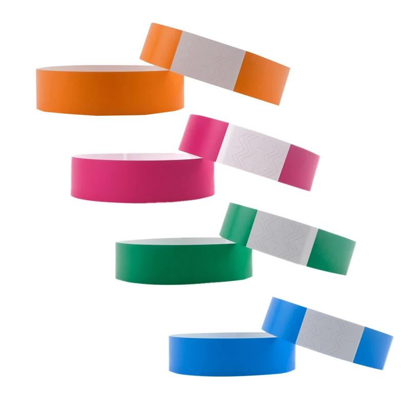 

Tyvek Wristbands 9color Waterproof Recyclable Tear Resistant Paper Bracelets for Events Concert Festival Admission Party