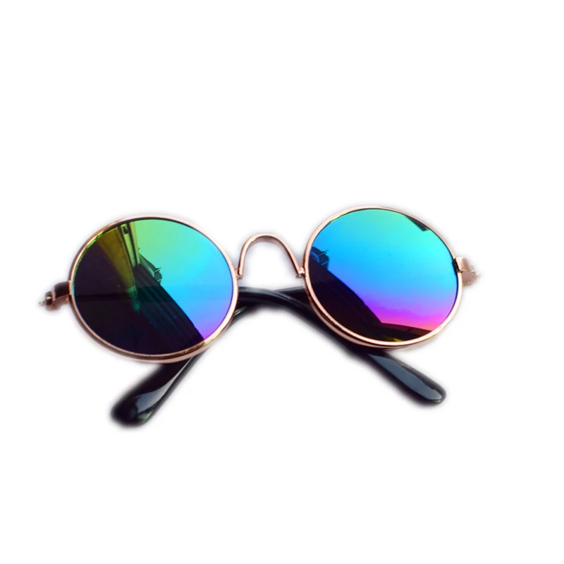 

Classic Retro Circular Metal Prince Funny Cute Pet Cat Sunglasses, Picture