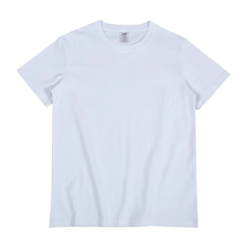 

YLS Wholesale High Quality Thick T Shirt Custom Short Sleeve White Tshirt 270 gsm 100 Cotton Blank Round Neck Teeshirts Men