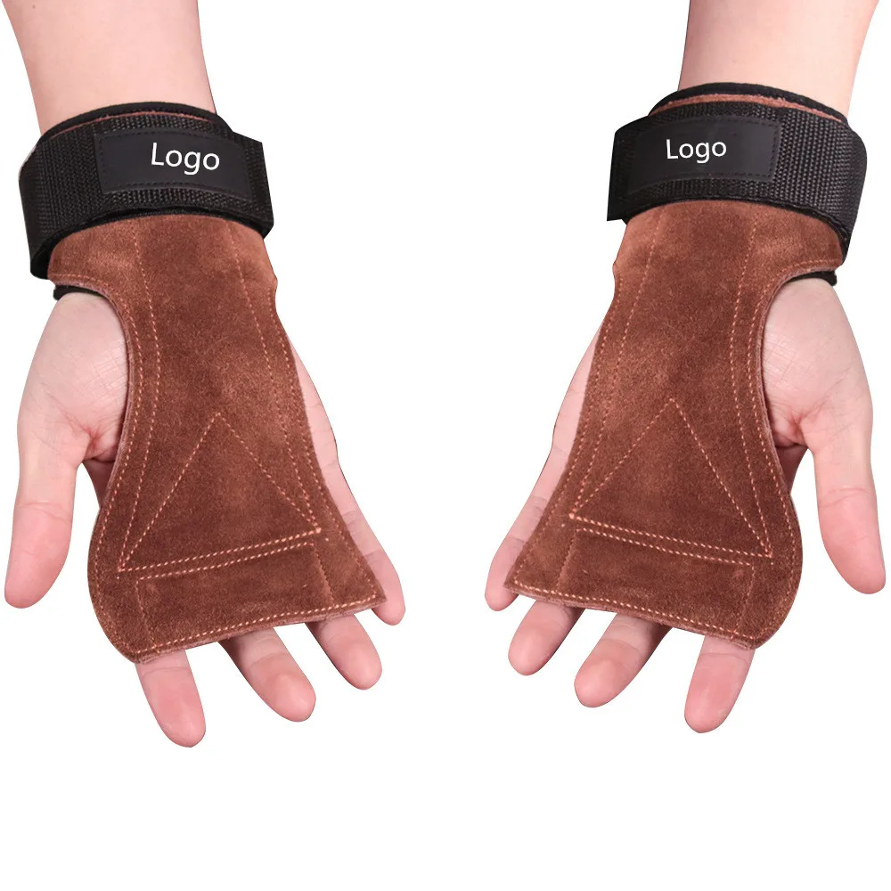 

New Products Shelves Cowhide Palm Protector Fitness Device Palm Wrist Strap Weightlifting Non-slip Mitten