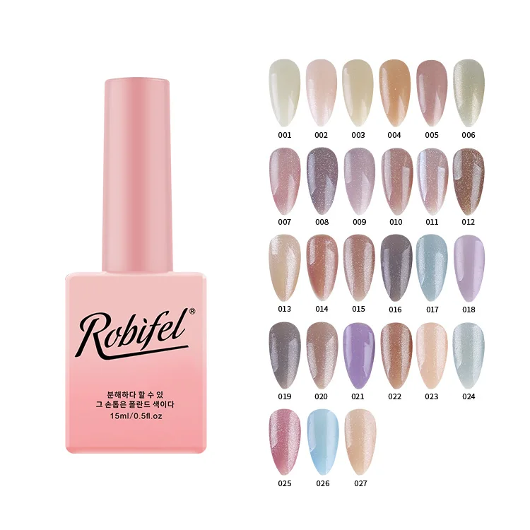 

Guangzhou Robifel RTS oem design 100 colors 15 ml uv or led light ladies nail gel with best price, 100colors