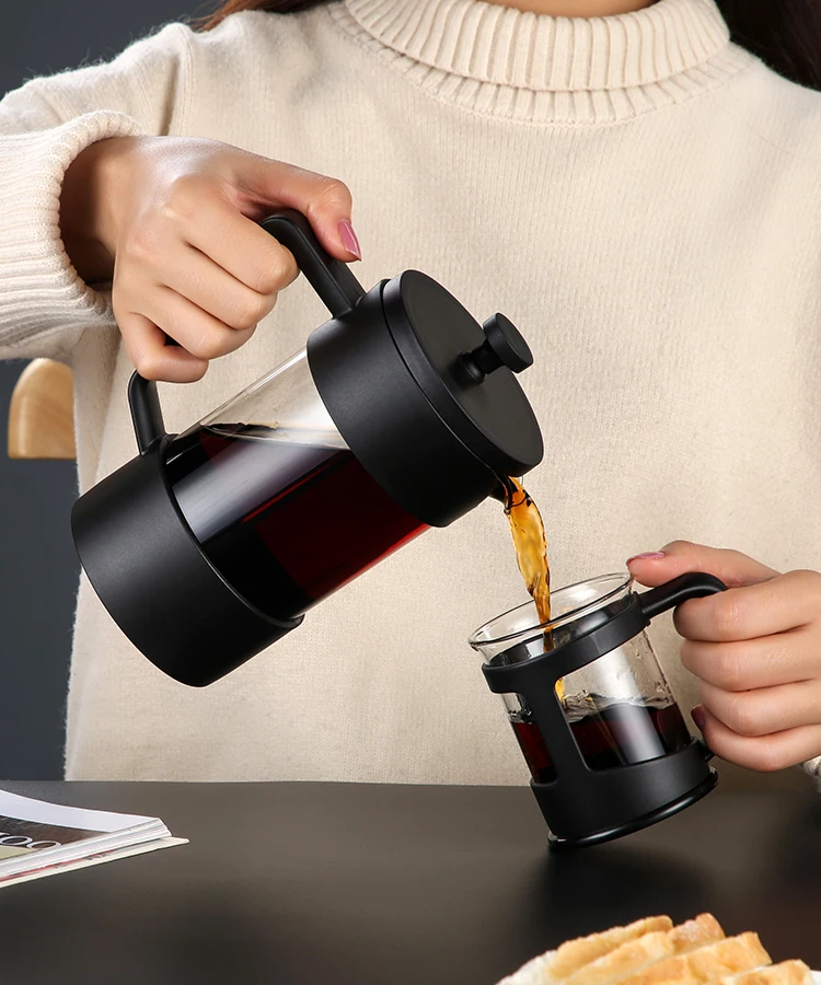 

1000ml plastic coffee french press with eagle beak