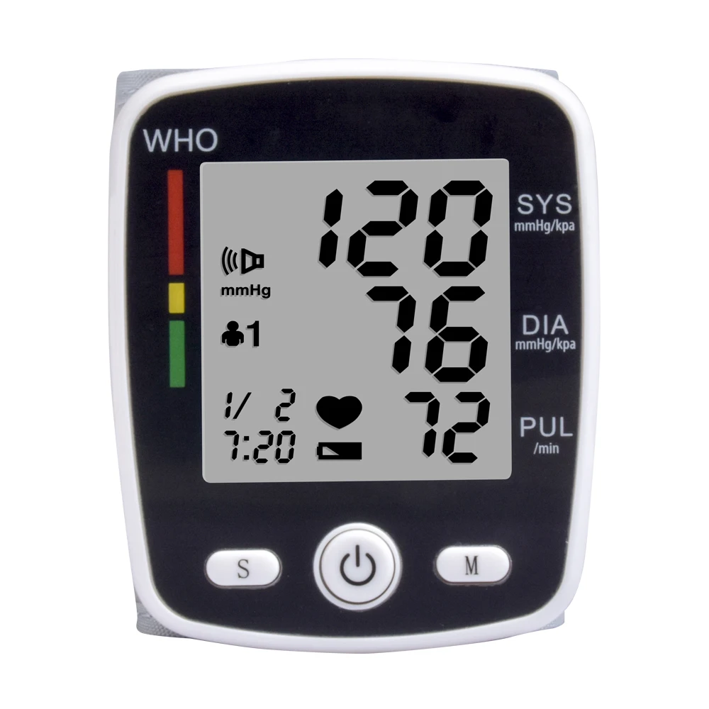 
High quality medical hospital sphygmomanometer tensiometer usb wrist type blood pressure monitor 