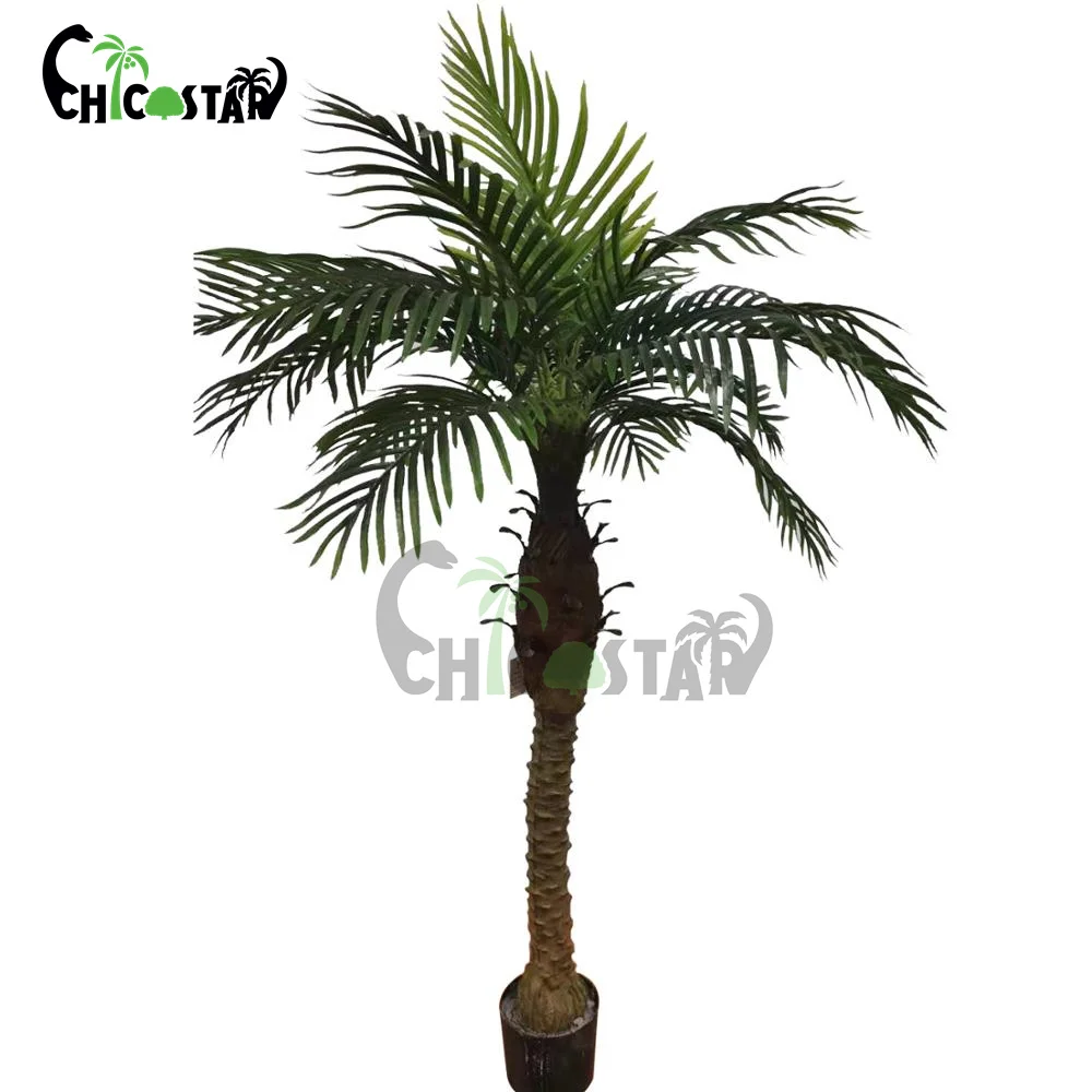 

High-quality artificial green decorative tree artificial plastic palm tree for sale