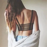 

Well-designed Women's new sexual-fashion modale sports bra Six tie cotton Removable padded bralettes chest wrap