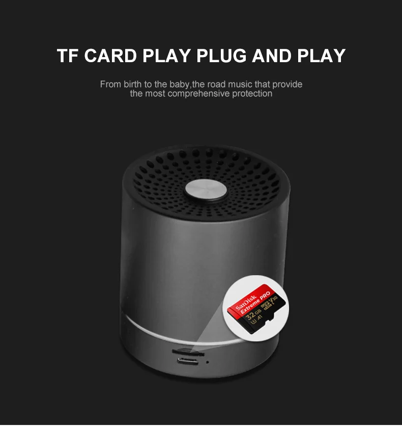 Portable TWS Bluetooth Speaker Twin Stereo Mini Wireless Speaker with TF Card Slot and MIC for Handsfree Call - ANKUX.COM