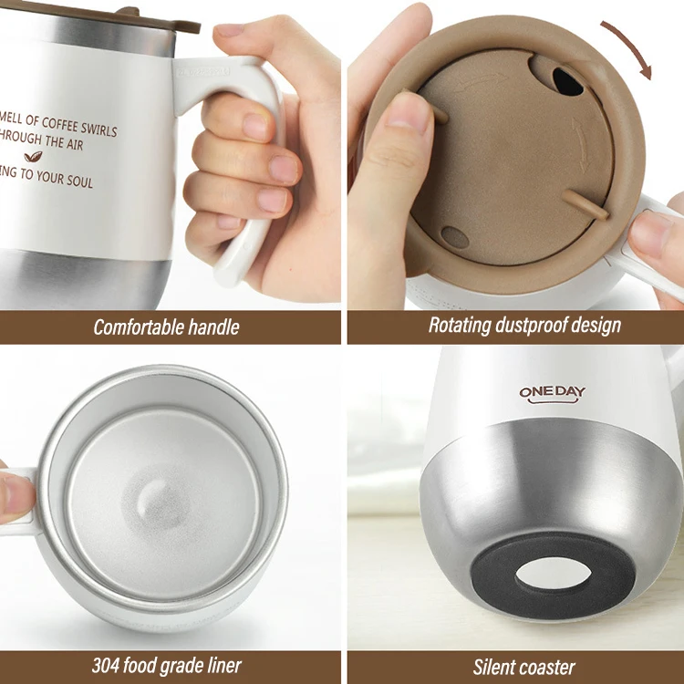 Cup Thermo Mug With Hot Coffee Vacuum Built in Stainless Steel Suction Labeling Machine Waterproof Led Thermos
