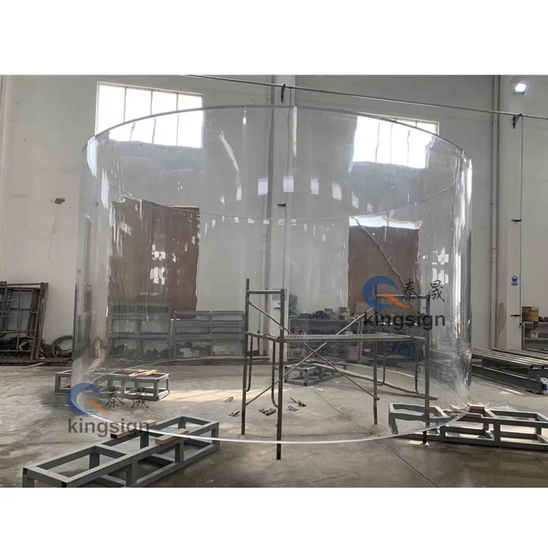 

Kingsign large diameter acrylic cylinder fish tank for aquarium plexiglass tanks, Clear, transparent