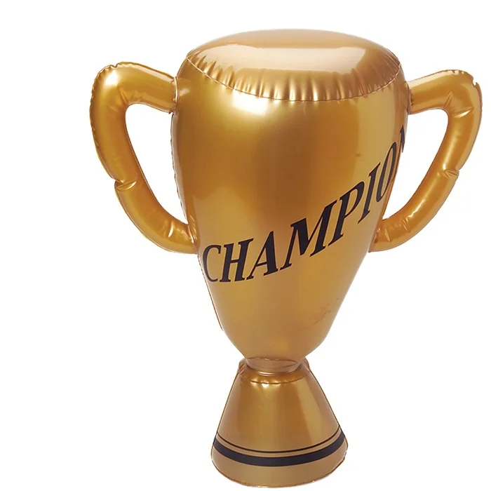 promotional custom made pvc inflatable trophy cup plastic golden campaign trophy  3D model