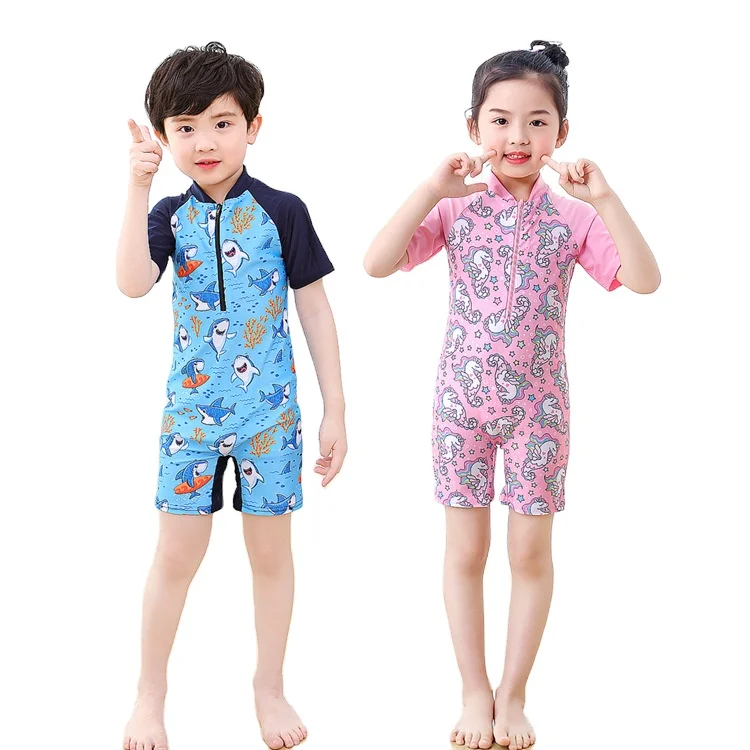 

Wholesale In Stock New Arrival cute Children's Teanager swim wear for Boys Girls One Piece Swimsuit, , leopard, black , red, coral and customized color