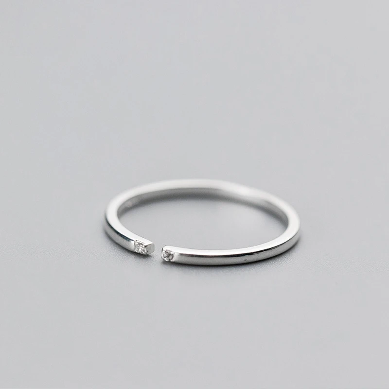 

Fashion 925 Sterling Silver Tiny Zircon Women Wedding Rings Jewelry