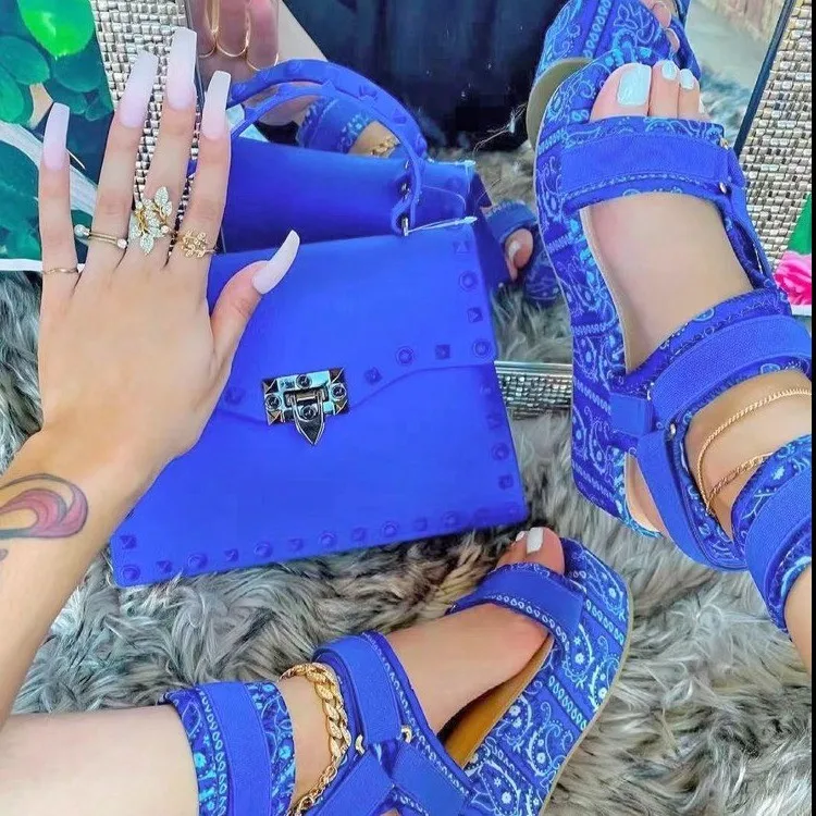 

Latest design ladies flat bandana slides outdoors wedge slippers women platform sandals, Black,pink,red,blue