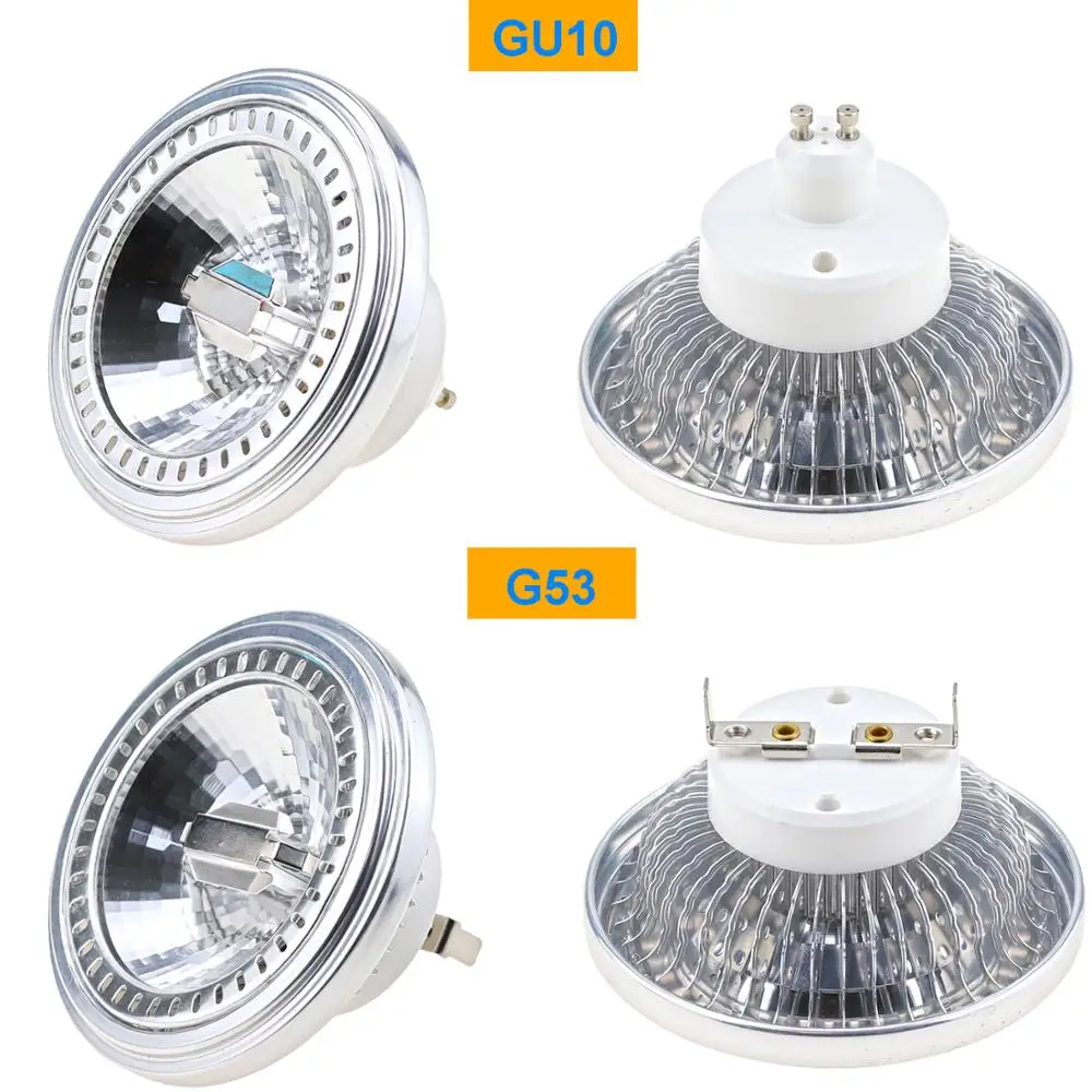 Energy Saving  Aluminum AR111 15W COB LED Spotlight LED Downlight GU10 G53 AR111 Bulb Light Dimmable Led Lamp