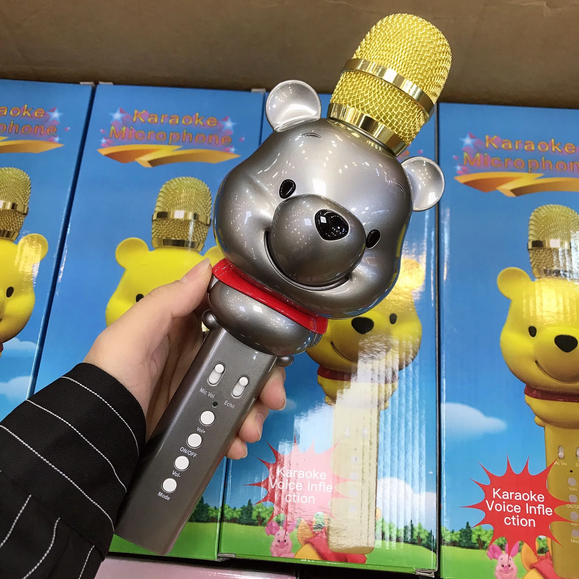 儿童无线卡拉ok 麦克风便携式扬声器多功能耳机/唱歌/录音/背诵