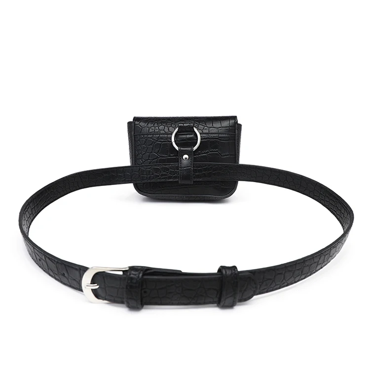 

Elegant Pack Bag Pockets Phone Purse OEM Customized Logo Black Waist Bag