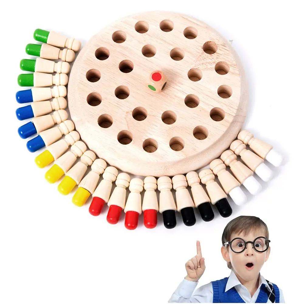 

Tailai Newly Children Wooden Memory Matchstick Chess Game Block Board Educational Intelligent Games Logic Braintease Toys