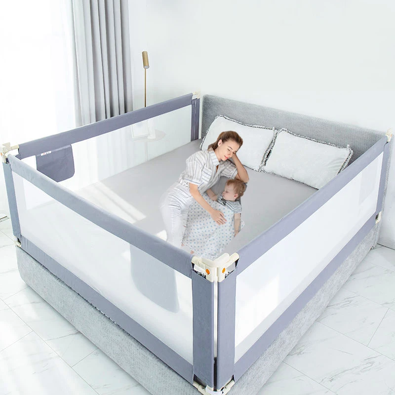 

new hot sale baby guardrail fence bed baby protector small baby crib children bedside baffle bed fence, Blue/custom made