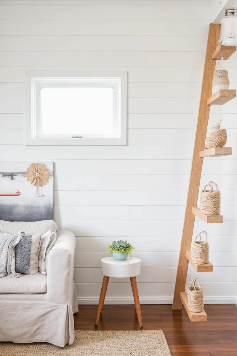 Comparison photo of different types of shiplap knotty pine panels
