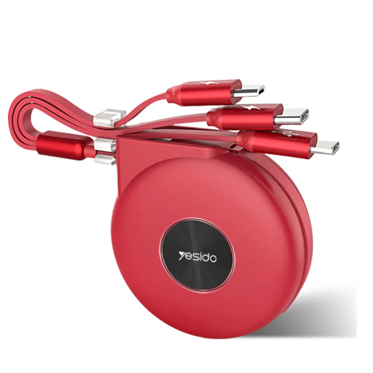 

Drop Shopping 3 In 1 Telescopic Type-C Micro 8 Pin 3.5A Charging Usb Cell Phone Data Cable