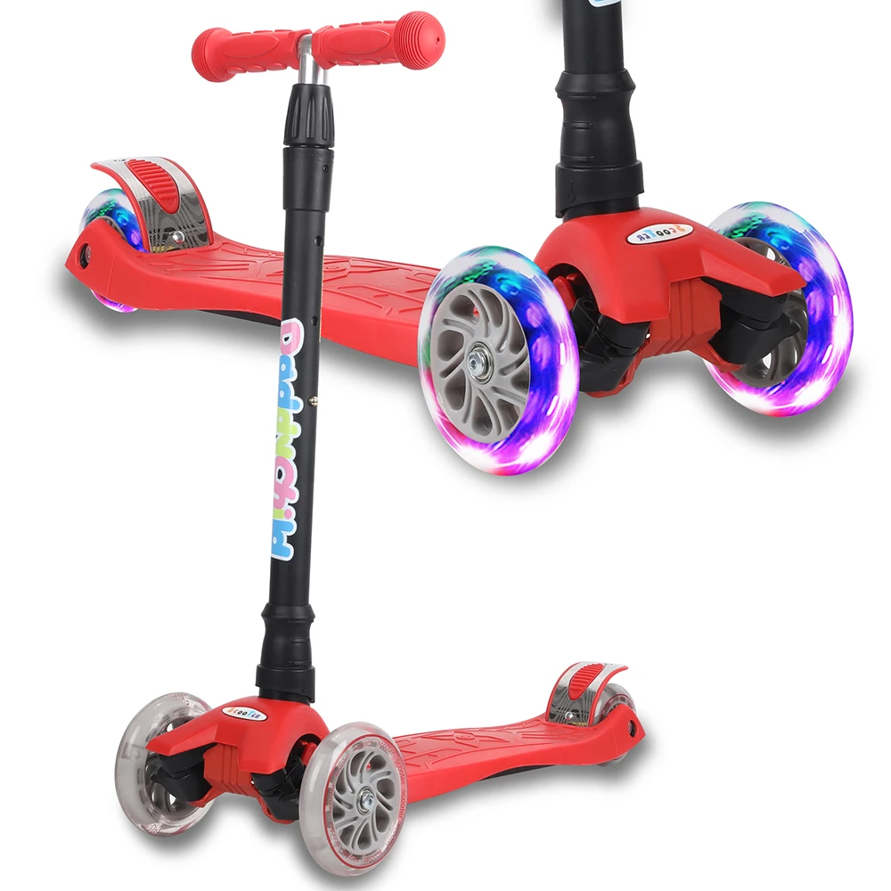 

PAPAISON latest 3-14 years old kids PU LED wheels kick scooters in stock
