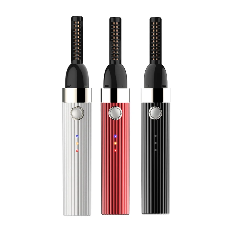 

USB Rechargeable Electric Heated Eyelash Curler for Quick Natural Curling Tool, White/black/red