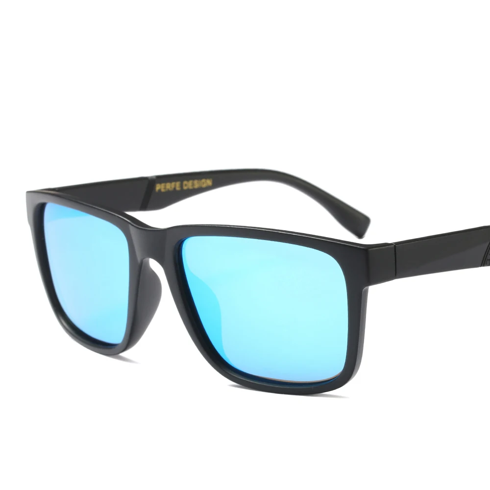 

SHINELOT PE213 Low Moq Stock Sunglasses Colorful Lens Wide Temple Sun Shades Driving Square Matte Polarized glasses