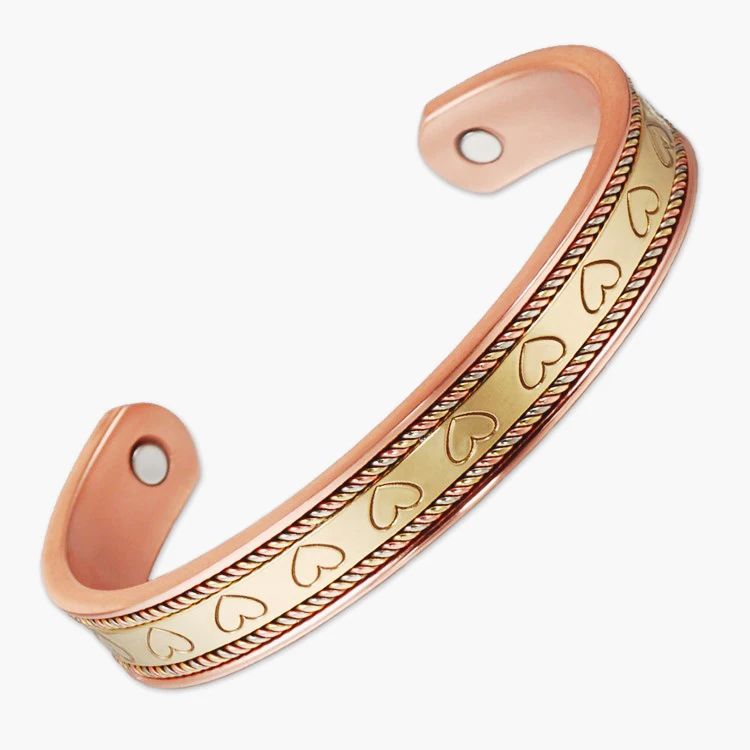 

Energinox fashion charm color blocking styles magnetic copper bangle bracelet jewelry, As photo or customized