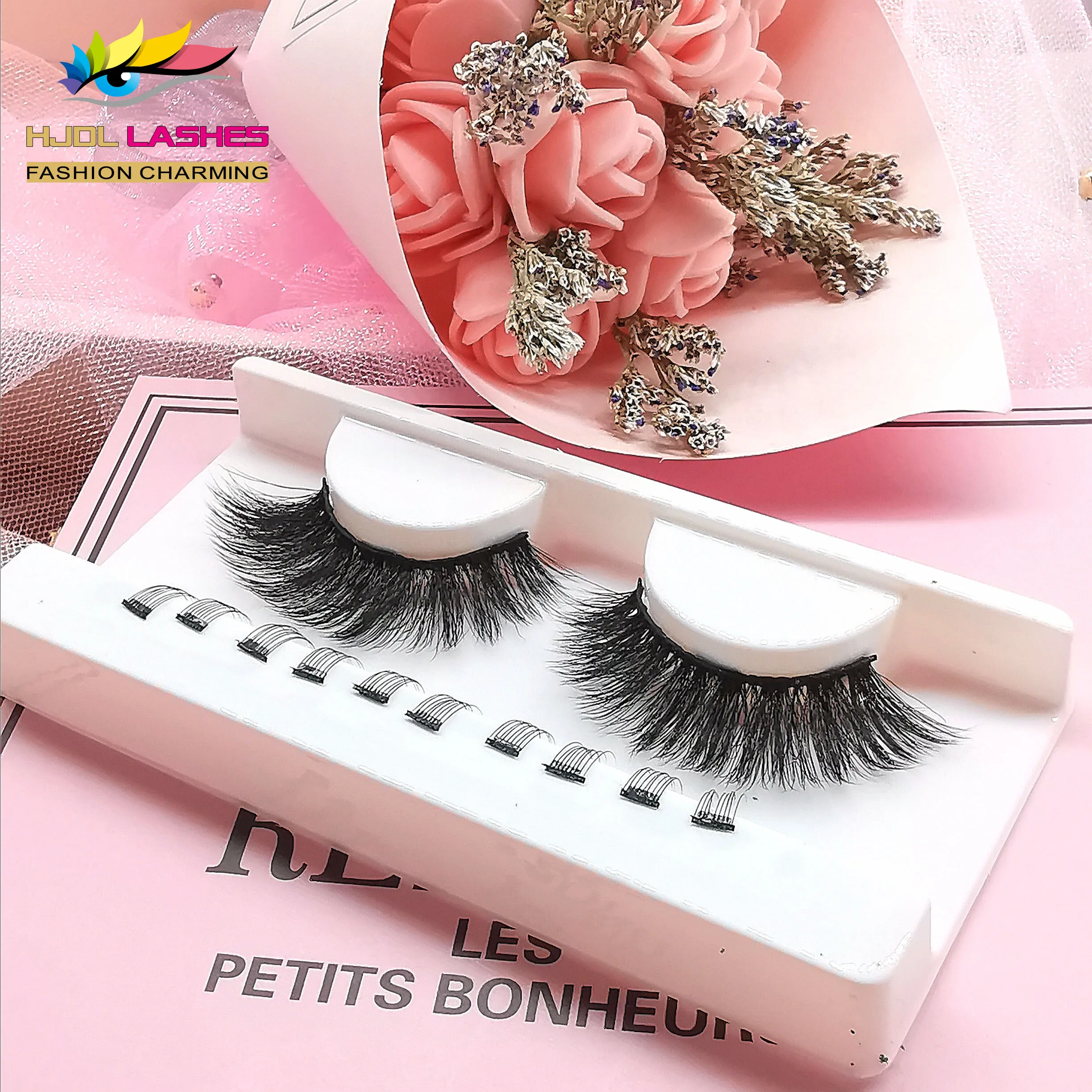 

Handmade Lash Tools Packaging Newest Private Label 3 Magnetic Eyelashes Box Set With Eyeliner