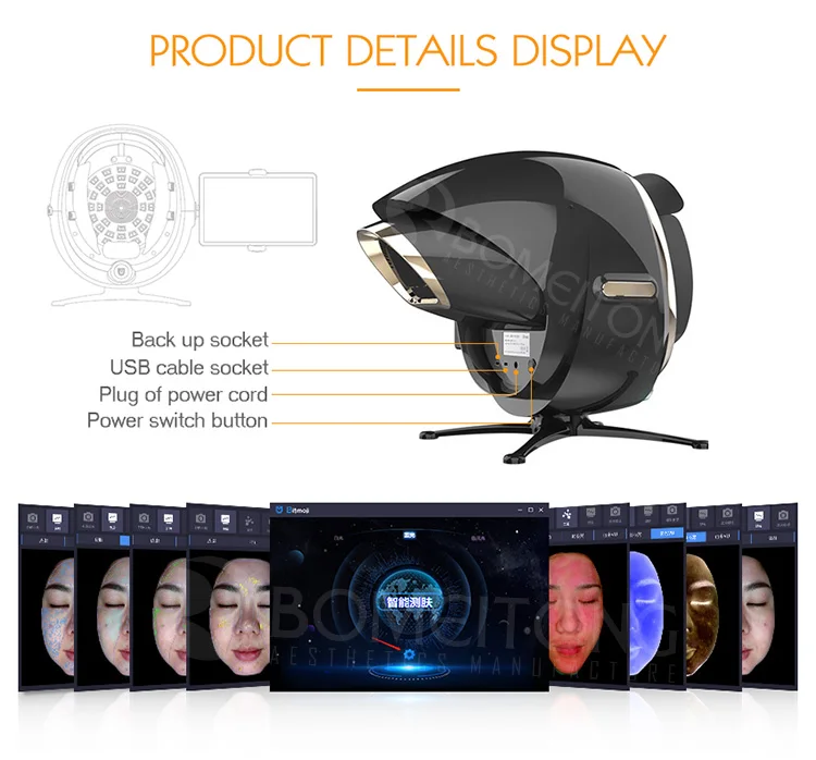Intelligent face scanner skin elasticity analyzer