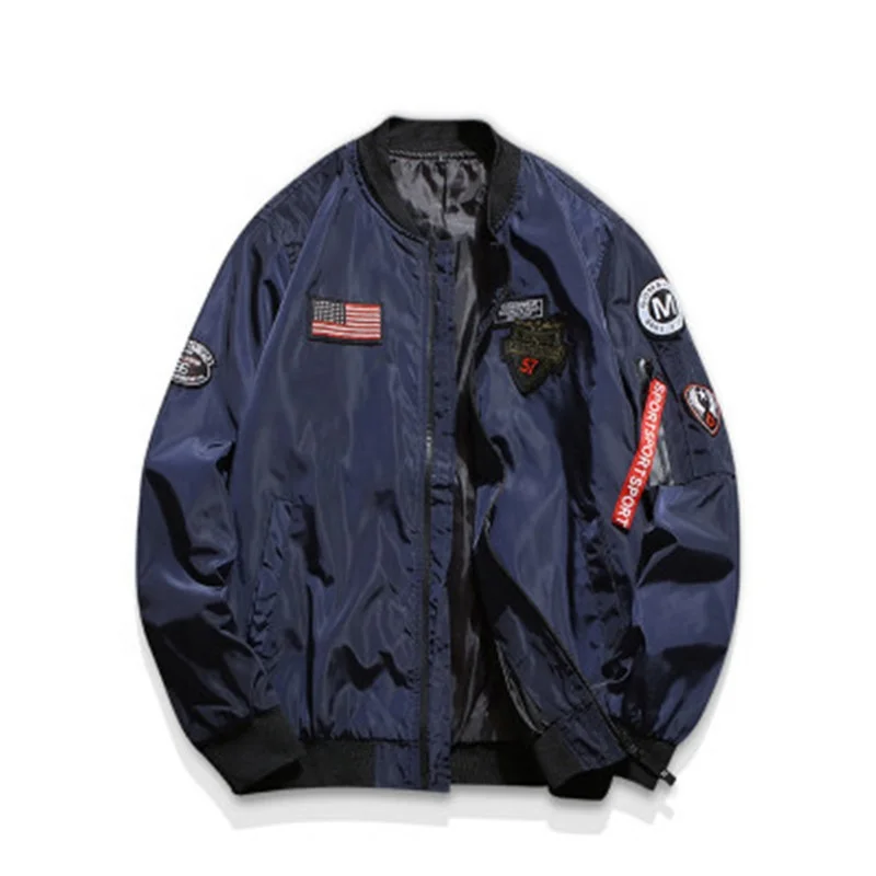 

Autumn Thin Baseball Windproof Men's Jackets, Black/army green/light gray/blue