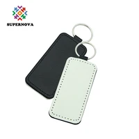 

2019 New Arrival Sublimation Blanks Leather Keychain Custom Print Key Ring