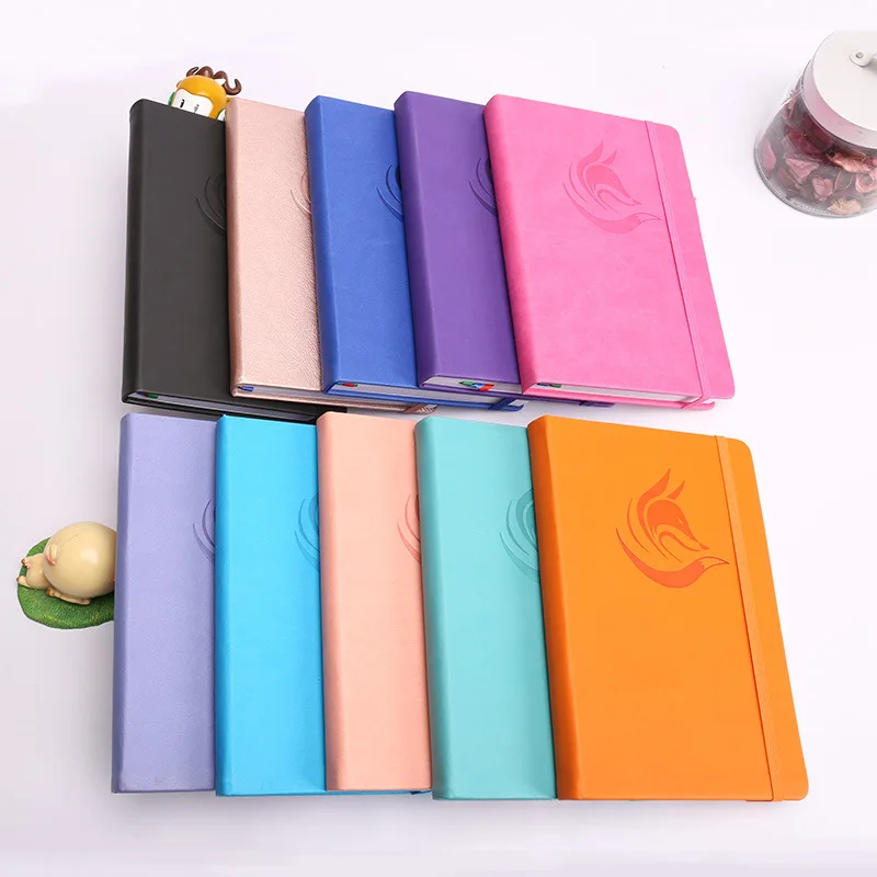 

365 10 A5 Stock English PU Customized Logo Debossed Luxury Elastic Journal Daily Weekly Planner Design Softcover Office Noebook, Blue, yellow,pink ,black,white