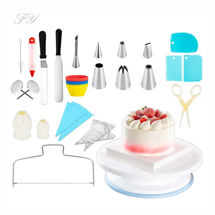 

Baking nozzle decoration set 106 piece cake decoration nozzle turntable set