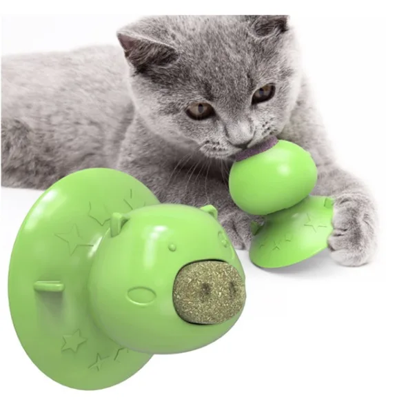 

Hot selling catnip toy cat lick playing toys pet training suction cup mint cat toys