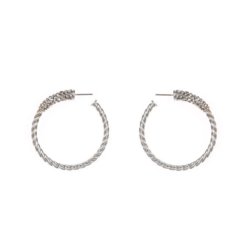 

qingdao factory jewelry hoop crystal gemstone earrings