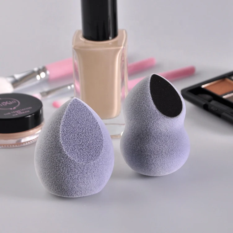 

Pink Soft Face Beauty Makeup Foundation Private Label Flocking No latex Sponge Blender, Multi/customized