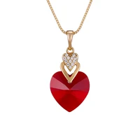 

46593 Xuping Crystals from Swarovski 18k gold color plated women jewelry heart shaped valentine's necklace