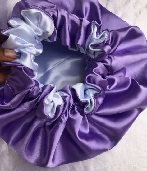 

Adjustable Satin Cap for Sleeping Hair Bonnet satin bonnet custom logo Reversible Silk Hair Bonnet And Satin Hair Wraps