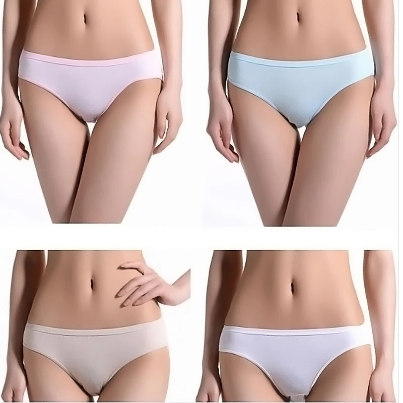 

Disposable 100% Pure Cotton Underwear Travel Panties High Cut Briefs White Pink /Macarons (10Pk)