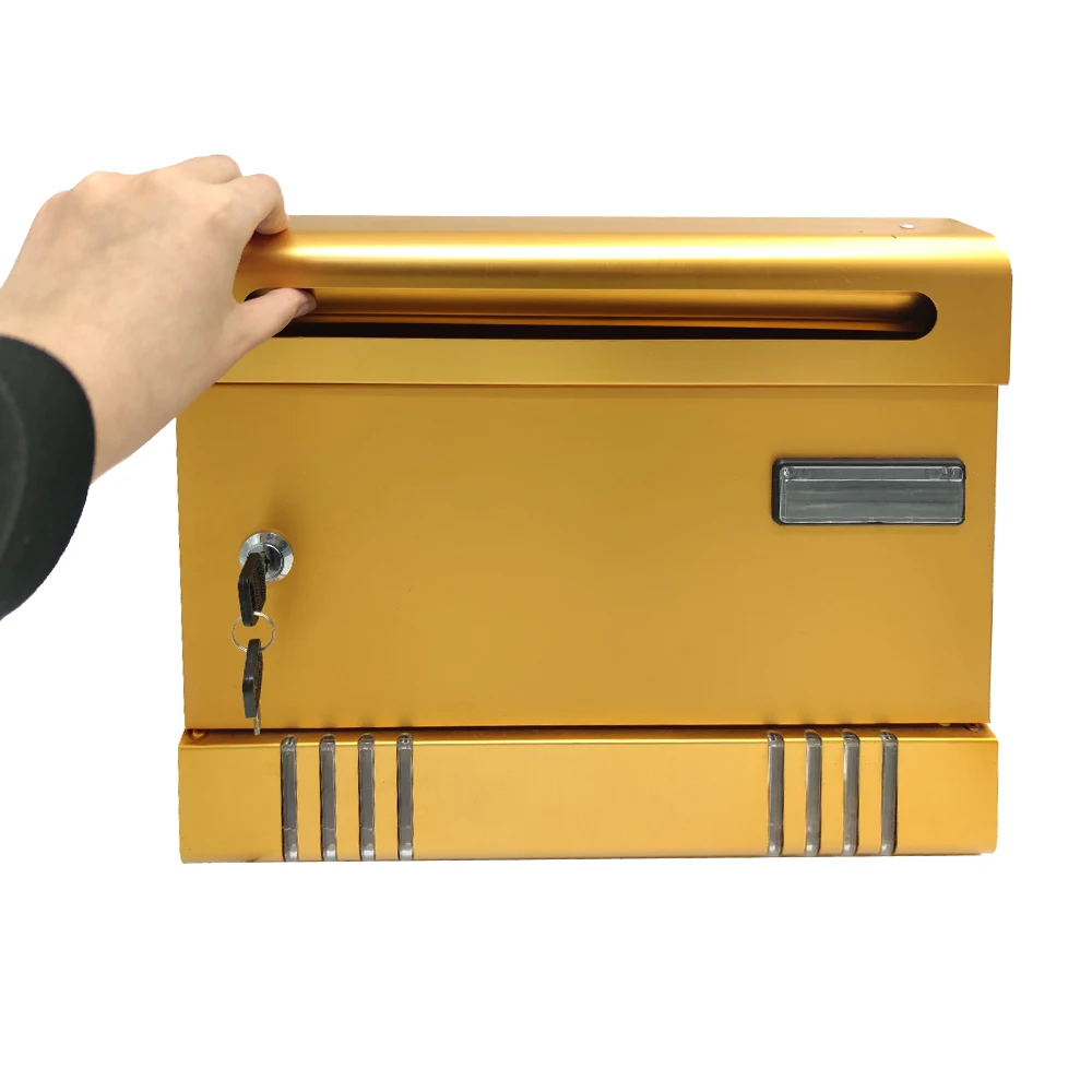 Best Sells Waterproof Rust Proof Outdoor Excellent Wall Mounted Household Mini Metal Mailbox With Key