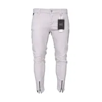 

Wholesale skinny jeans pants white color man jeans biker jeans