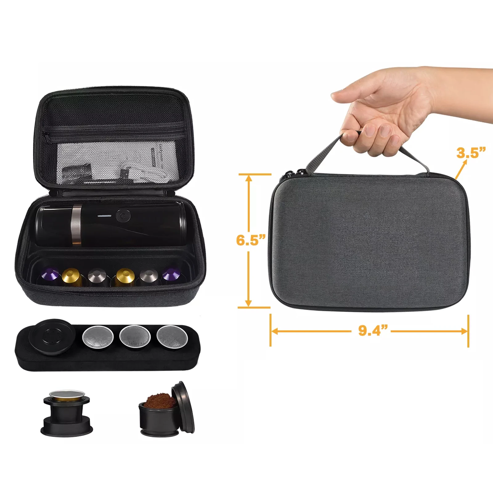 

Camping Coffee Maker Set ABS New Year Gift Set Promotional Gifts Custom Logo Portable Espresso Mini Smart Outdoor 1 Set CN;GUA