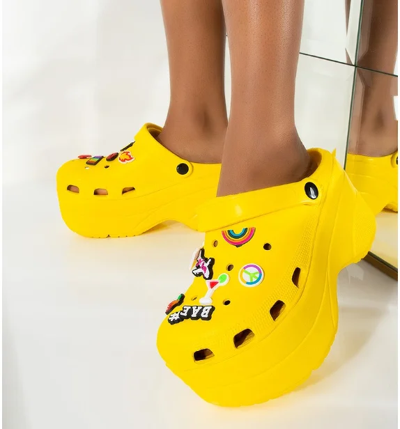 

Summer Women Fashion Hot Selling slippers High Heel Fashion Platform Slide with pins Sandals For Woman, Black,pink ,leopard