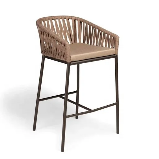 Outdoor Stainless Steel Metal Rattan Hotel Coffee Bar Chair Buy