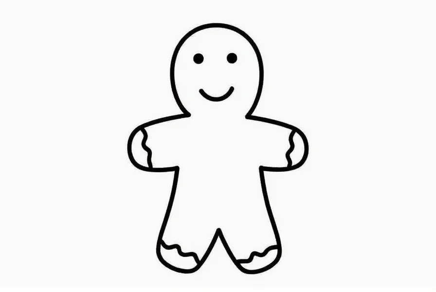 ginger bread man drawing