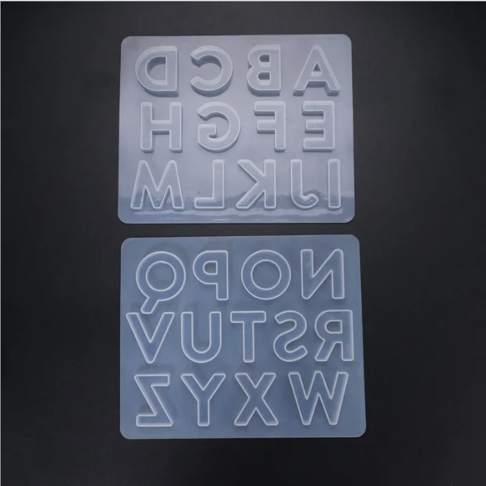 

DIY Crystal Epoxy Whole Board Letter Pinyin Handmade Ornaments Silicone Mold, White