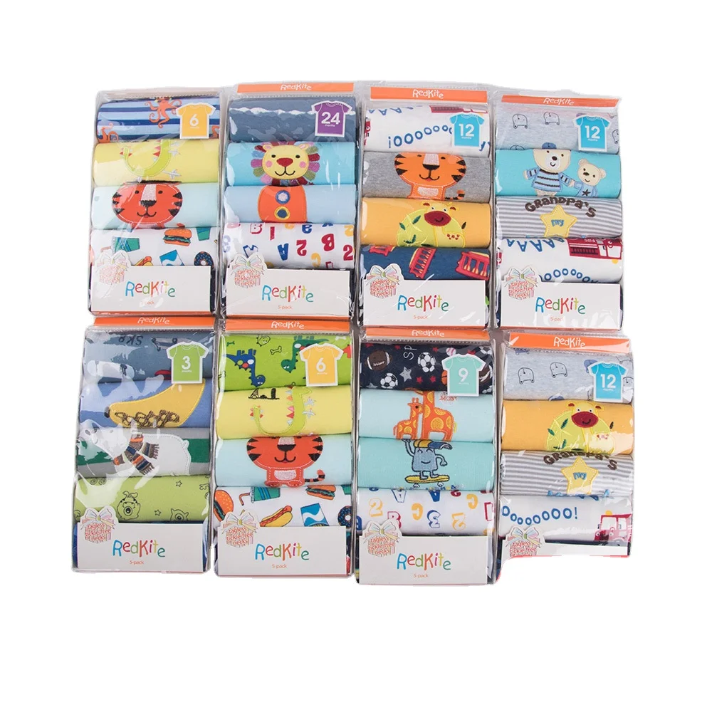 

2021New Style Baby's Short Sleeve T-shirt 5pcs sets Open Button Round Neck Baby's T-shirt