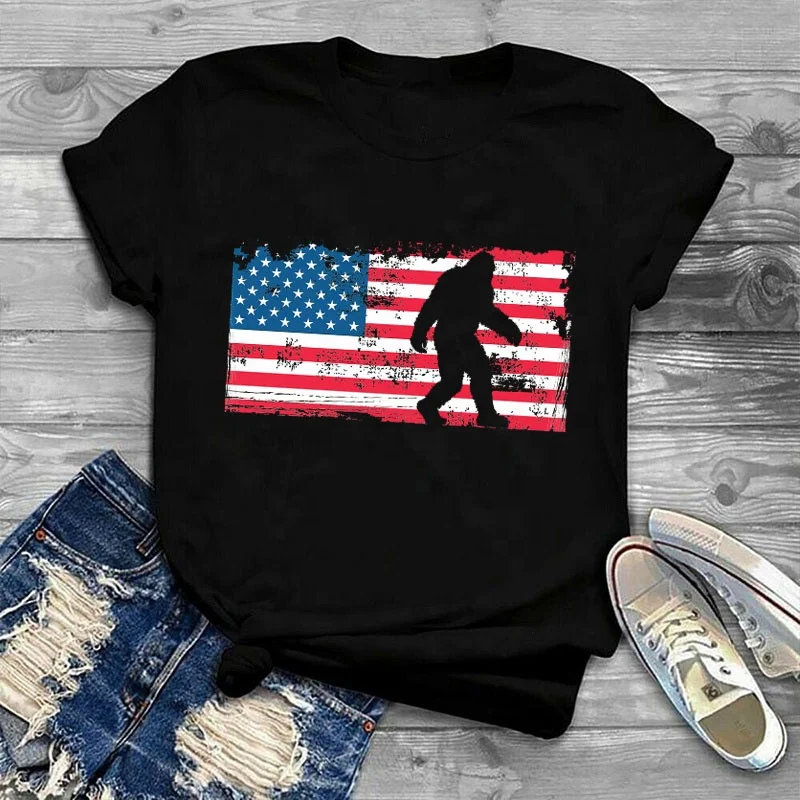 

High Quality 4th JULY Celebrate Independence Day Printing Tees Custom Cotton O Neck Oversized Men Women Tshirt, Black white gray dark blue red