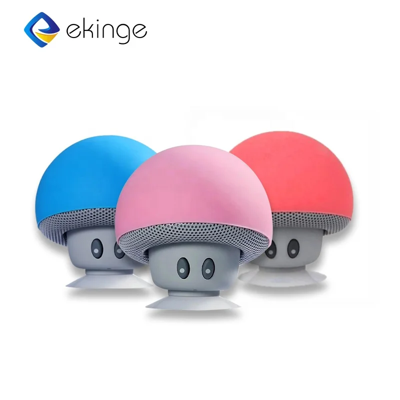 Cartoon small mushroom head solar powered wireless outdoor speaker mini portable rechargeable bluetooth speaker